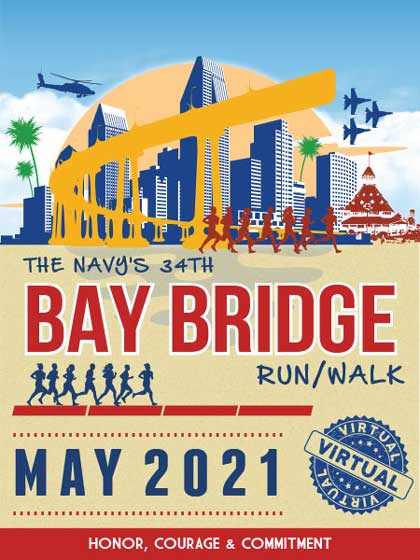 MWR slates virtual Bay Bridge Run May 9-16. Sign up now!