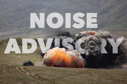 Camp Pendleton Noise Advisory thru Sept 24